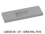 Plan vasque lavabo sur mesure : L 50 à 201 x P 30 à 51 cm, finition lisse mate, 10 couleurs au choix, Anti bactérien, résine Akrytan® teinté dans la masse, Livraison Offerte.